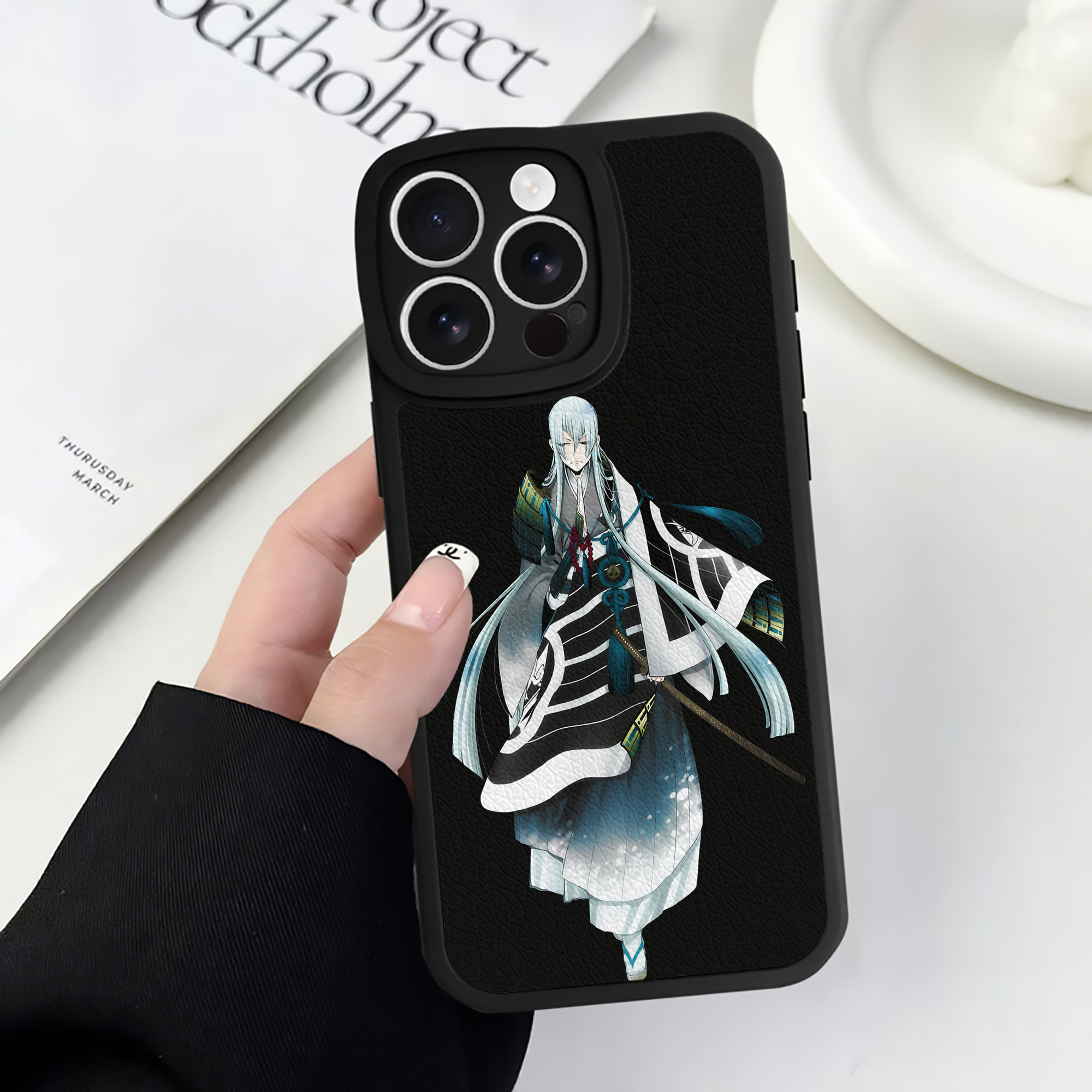 （画像用） 刀剣乱舞 Touken Ranbu 【iPhone 16シリーズ対応】シリコンスマホケース（レザー調） 材質：シリコン